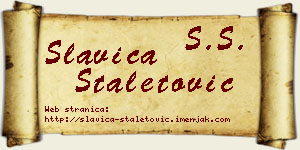 Slavica Staletović vizit kartica